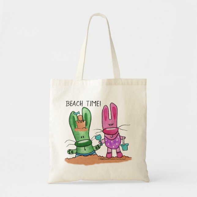 Summer Fun-Bunnies at Beach Tote Bag (Front)