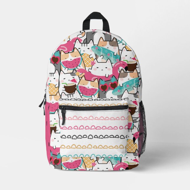 Summer Fun Cat Backpack (Front)