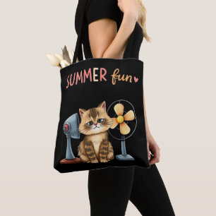 Summer Fun Cat T-Shirt Sarcastic Tabby  Tote Bag