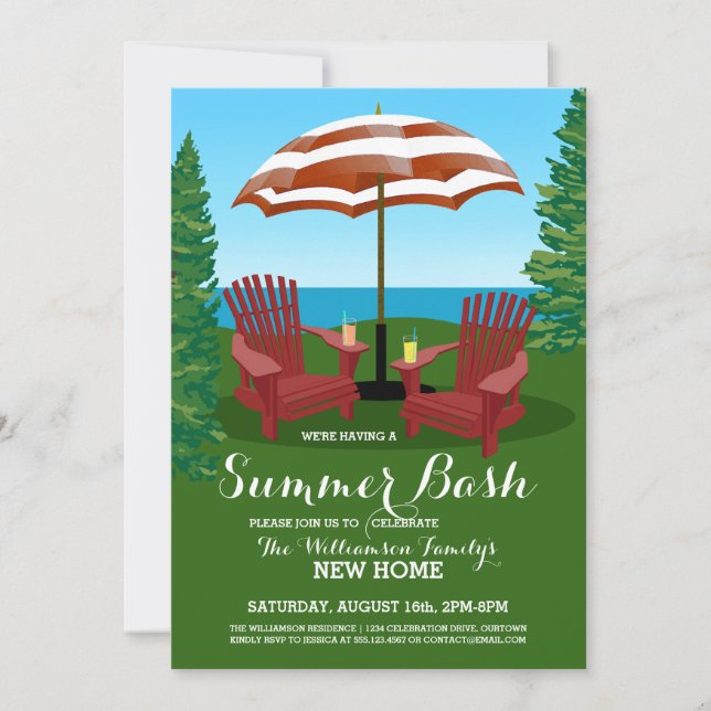 Summer Fun Celebration Party Invitations (Front)