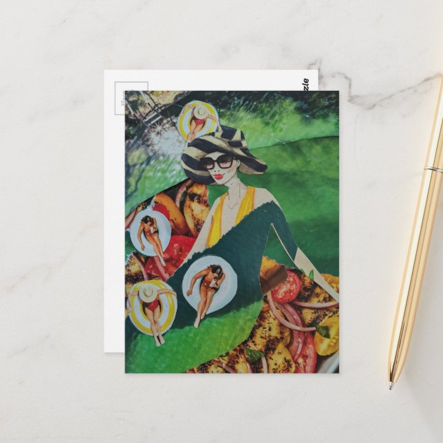 Summer Fun Collage Postcard (Front/Back In Situ)