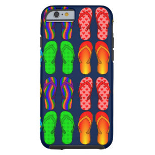 Summer Fun, Colourful Flip Flops Tough iPhone 6 Case