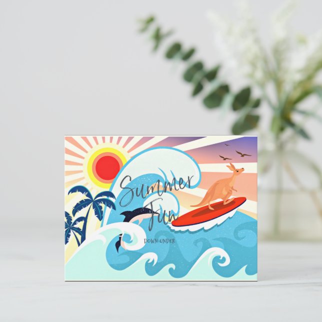 Summer Fun Down Under Postcard (Standing Front)