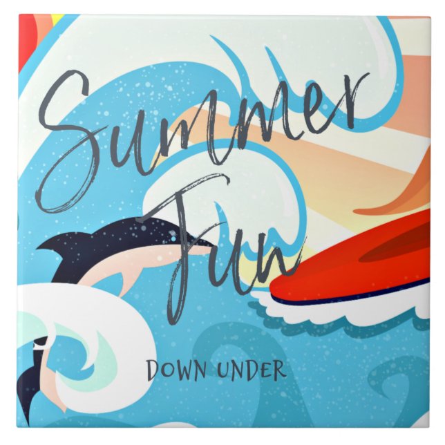 Summer Fun, Down Under Tile (Front)