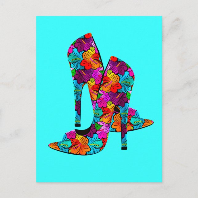 Summer Fun High Heel Shoes Postcard (Front)