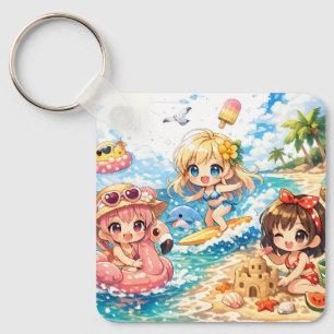 Summer fun key ring