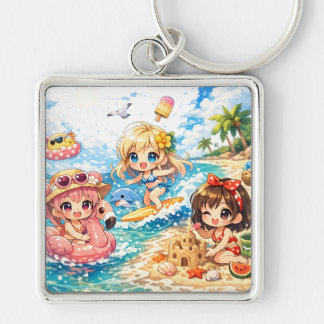 Summer fun key ring