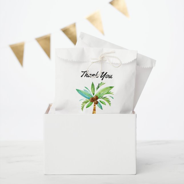 Summer Fun Palm Tree Thank You Favour Bags (Party)