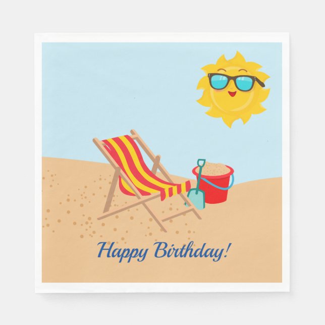 Summer Fun Paper Napkin (Front)