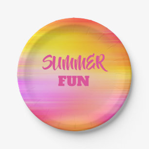 Summer Fun Paper Plates 7"