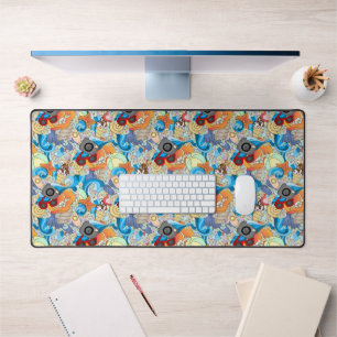 Summer Fun Pattern   Add Your Initial Desk Mat