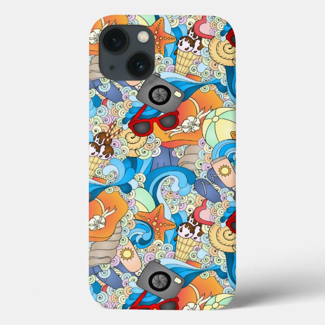 Summer Fun Pattern Case-Mate iPhone Case (Back)