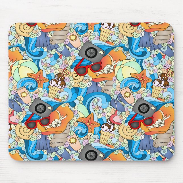 Summer Fun Pattern Mouse Mat (Front)