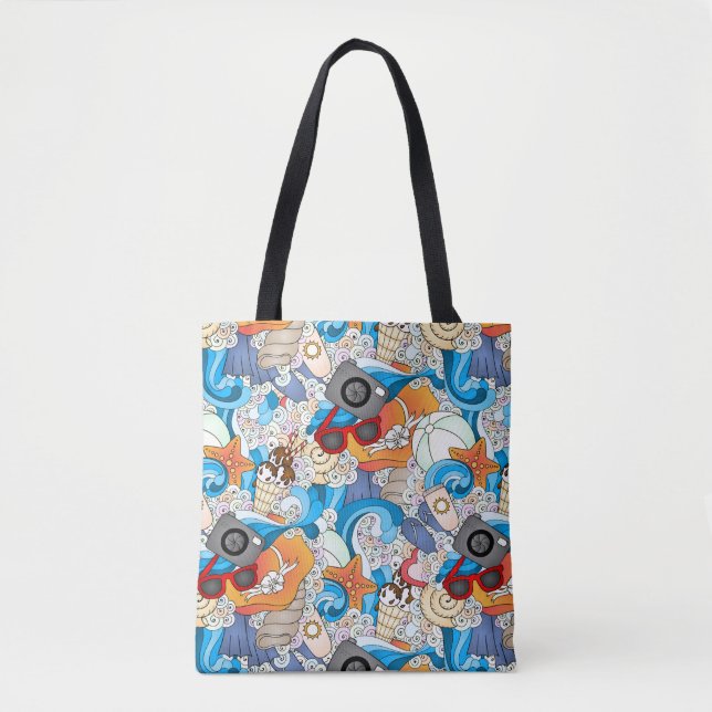 Summer Fun Pattern Tote Bag (Front)