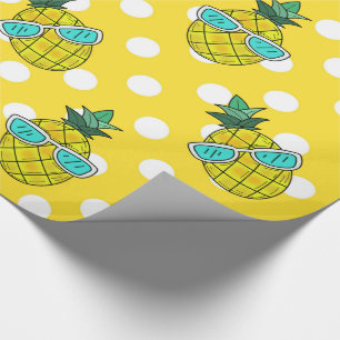 Summer fun pineapples sun bathing gift paper