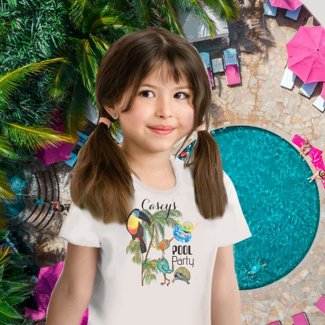 Summer Fun Pool Party Birthday T-Shirt (Summer Fun Pool Party Birthday T-Shirt)