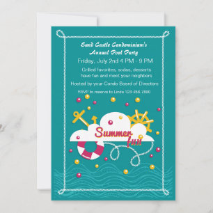 Summer Fun Pool Party Invitation