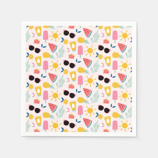 Summer Fun Pool Party Napkin (Front)