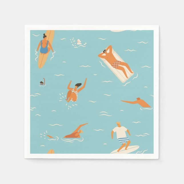 Summer Fun Pool Party napkins (Front)