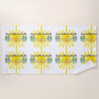 Summer Fun Queen of the Sandcastle Beach Towel