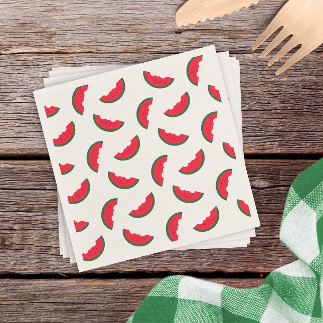 Summer Fun Red Watermelon Pattern Napkin (Creator Uploaded)