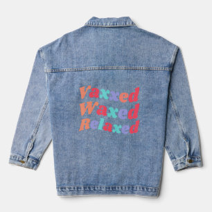 Summer Fun Vaxxed Waxed Relaxed Beach Trendy Vacci Denim Jacket