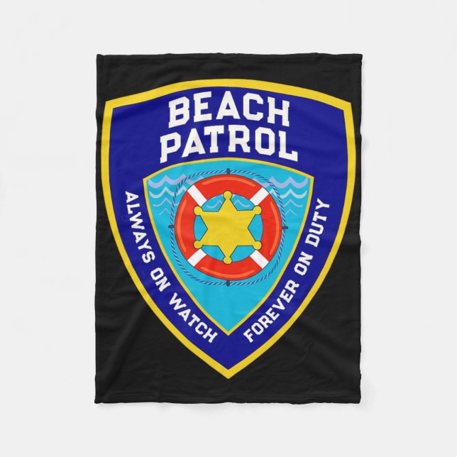 Summer Funny Beach Patrol Ocean Forever On Duty Li Fleece Blanket (Front)