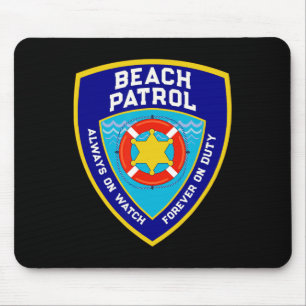 Summer Funny Beach Patrol Ocean Forever On Duty Li Mouse Mat