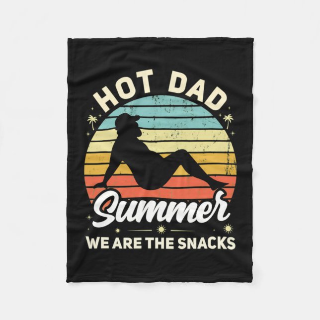 Summer Funny Joke Meme Fathers Day Fleece Blanket (Front)