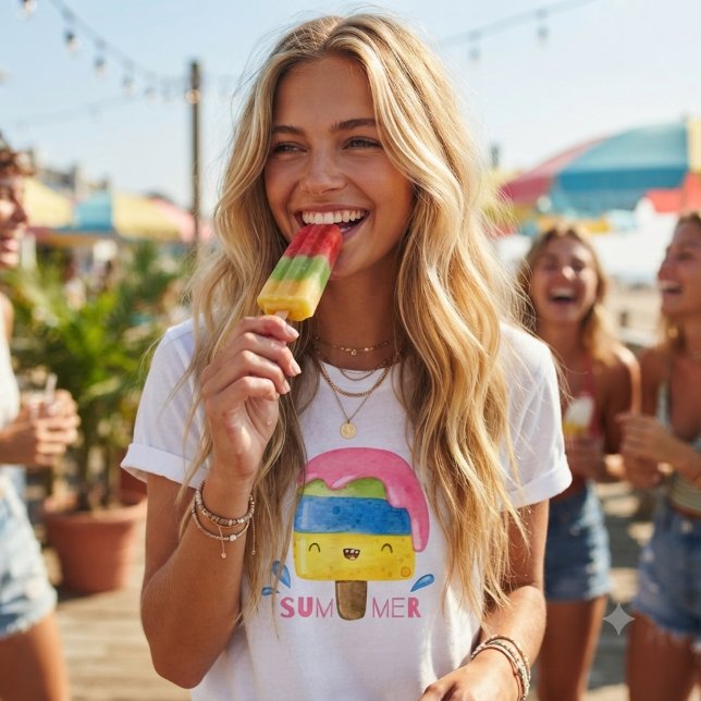 Summer & funny quirky popsicle  T-Shirt (Creator Uploaded)