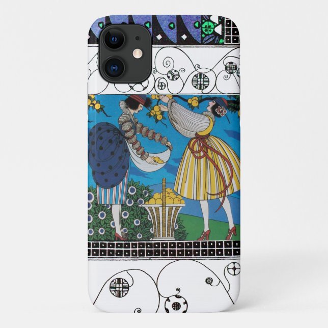 SUMMER GARDEN AND SWIRLS /FASHION COSTUME DESIGNER Case-Mate iPhone CASE (Back)