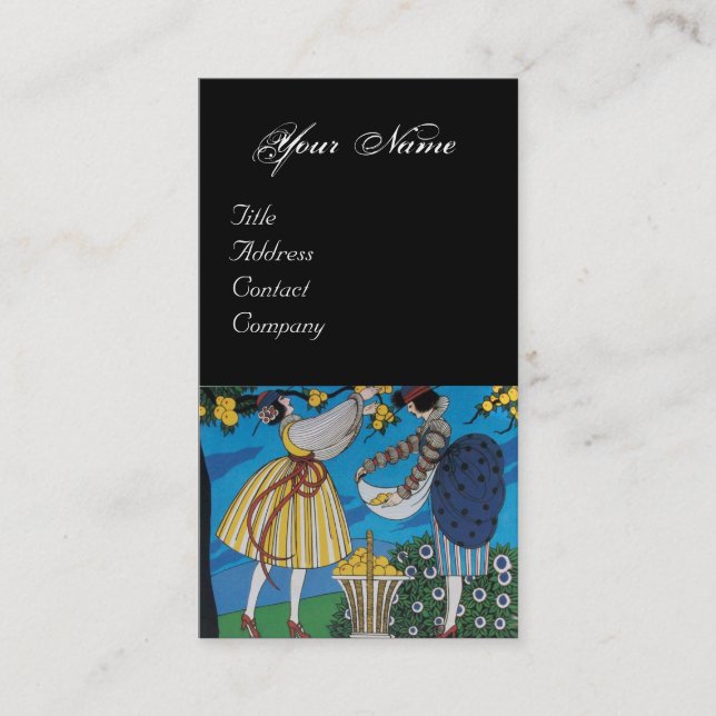 SUMMER GARDEN / BEAUTY FASHION  COSTUME DESIGNER BUSINESS CARD (Front)