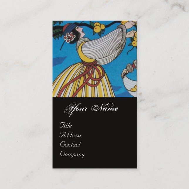 SUMMER GARDEN / BEAUTY FASHION  COSTUME DESIGNER BUSINESS CARD (Front)
