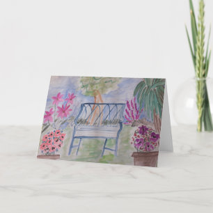 Summer Garden Bench Card