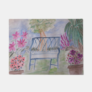 Summer Garden Bench  Doormat