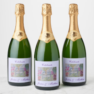 Summer Garden Bench Sparkling Wine Label