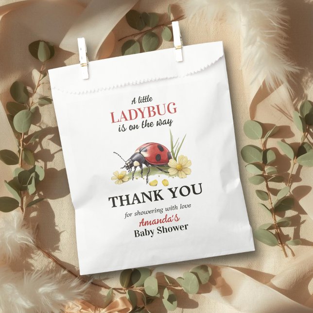 Summer Garden Daisy Little Ladybug Baby Shower  Favour Bags (Creator Uploaded)