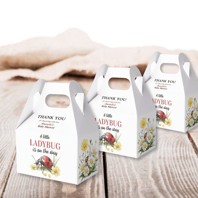 Summer Garden Daisy Little Ladybug Baby Shower  Favour Box (Creator Uploaded)