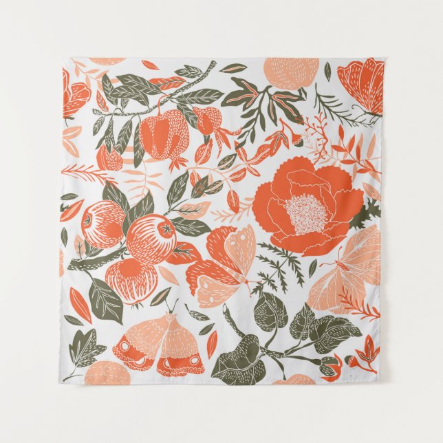 Summer Garden Deco Tile Tapestry (Front)