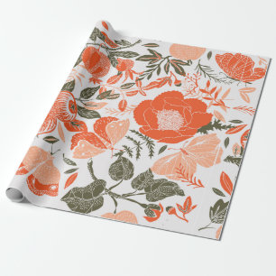 Summer Garden Deco Tile Wrapping Paper