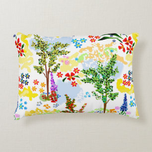 Summer garden decorative cushion