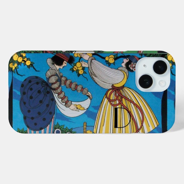 SUMMER GARDEN/  FASHION COSTUME DESIGNER MONOGRAM Case-Mate iPhone CASE (Back (Horizontal))