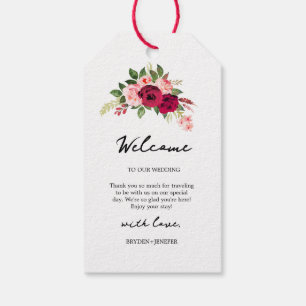 Summer Garden Floral Wedding Gift Tags