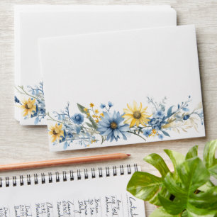 Summer Garden Floral Wedding Invitation Envelope