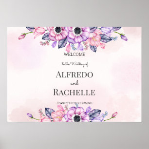 Summer Garden Floral Wedding Poster