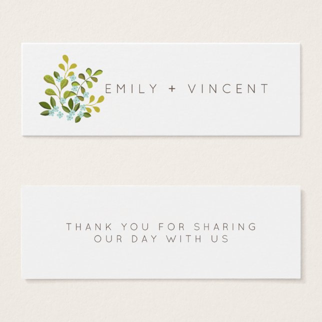 Summer Garden Floral Wedding Suite Favour Tag (Front & Back)