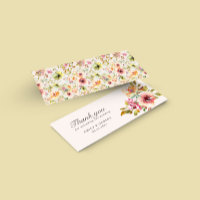 summer garden floral Wedding Thank you Card