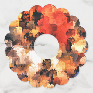 SUMMER GARDEN FLOWERS WINE GLASS TAG