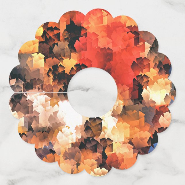 SUMMER GARDEN FLOWERS WINE GLASS TAG (Front)