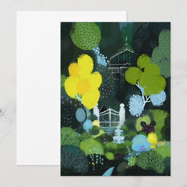 Summer garden invitation (Front/Back)